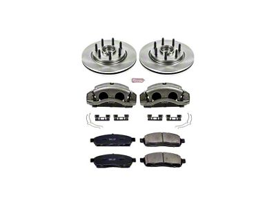 PowerStop OE Replacement 7-Lug Brake Rotor, Pad and Caliper Kit; Front (05-08 2WD F-150)