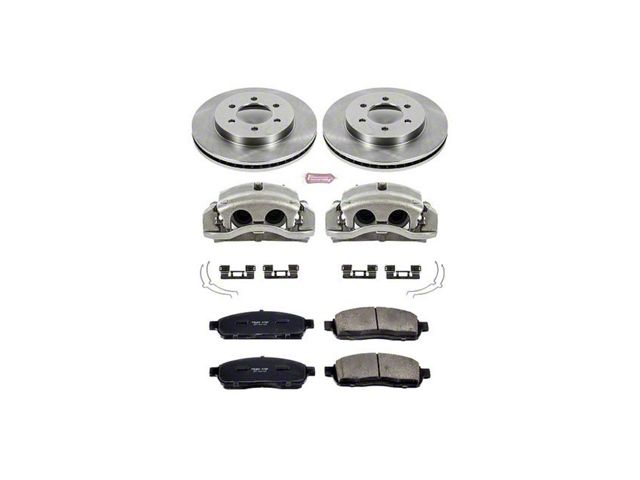 PowerStop OE Replacement 6-Lug Brake Rotor, Pad and Caliper Kit; Front (2004 4WD F-150)