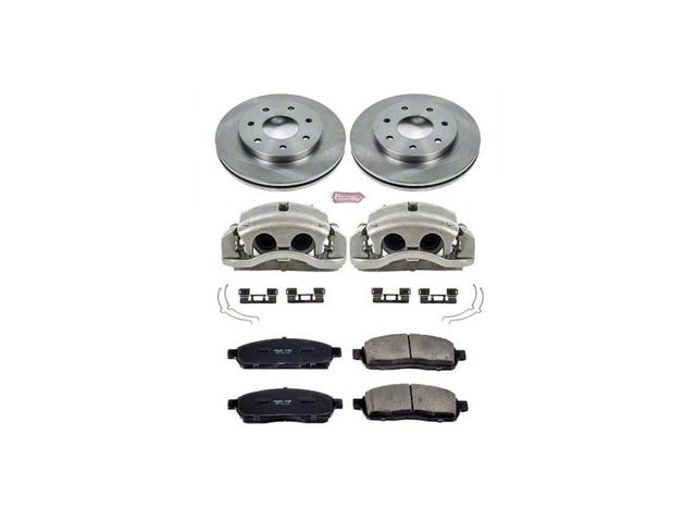 PowerStop OE Replacement 7-Lug Brake Rotor, Pad and Caliper Kit; Front (2004 4WD F-150)