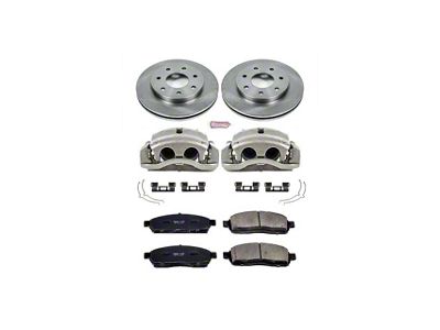 PowerStop OE Replacement 7-Lug Brake Rotor, Pad and Caliper Kit; Front (2004 4WD F-150)
