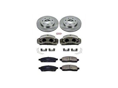 PowerStop OE Replacement 7-Lug Brake Rotor, Pad and Caliper Kit; Front (05-08 4WD F-150)