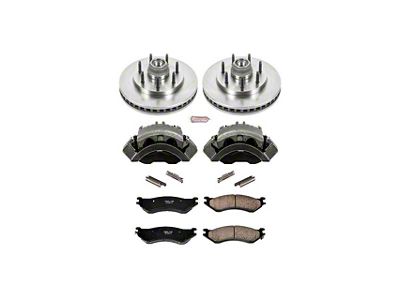 PowerStop OE Replacement 7-Lug Brake Rotor, Pad and Caliper Kit; Front (00-03 2WD F-150, Excluding Lightning)