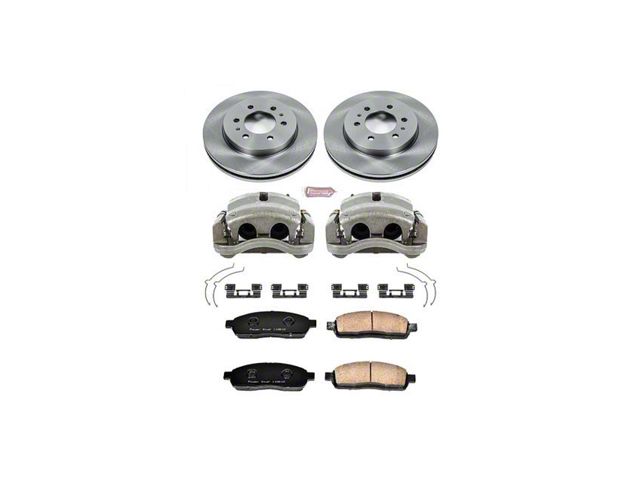 PowerStop OE Replacement 6-Lug Brake Rotor, Pad and Caliper Kit; Front (2009 F-150)
