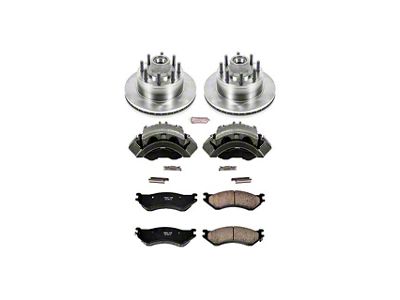 PowerStop OE Replacement 8-Lug Brake Rotor, Pad and Caliper Kit; Front (00-03 2WD F-150, Excluding Lightning)