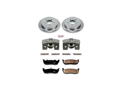 PowerStop OE Replacement 5-Lug Brake Rotor, Pad and Caliper Kit; Rear (99-Early 00 F-150 w/ Rear Disc Brakes, Excluding Lightning)