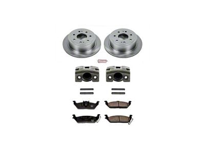 PowerStop OE Replacement 7-Lug Brake Rotor, Pad and Caliper Kit; Rear (04-11 2WD/4WD F-150)