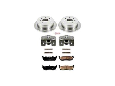 PowerStop OE Replacement 7-Lug Brake Rotor, Pad and Caliper Kit; Rear (00-03 F-150 w/ Rear Disc Brakes, Excluding Lightning)