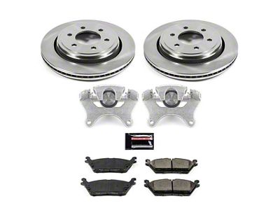 PowerStop OE Replacement 6-Lug Brake Rotor, Pad and Caliper Kit; Rear (15-17 F-150 w/ Electric Parking Brake)