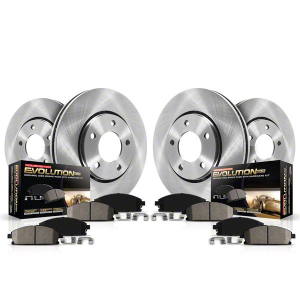 PowerStop OE Replacement 6-Lug Brake Rotor and Pad Kit; Front and Rear (21-24 F-150 w/ 336mm Rear Rotors)