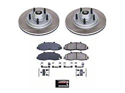 PowerStop Semi-Coated 5-Lug Brake Rotor and Pad Kit; Front (Late 00-03 2WD F-150, Excluding Lightning)