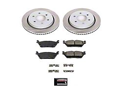 PowerStop Semi-Coated 6-Lug Brake Rotor and Pad Kit; Rear (15-17 F-150 w/ Electric Parking Brake)