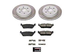 PowerStop Semi-Coated 6-Lug Brake Rotor and Pad Kit; Rear (18-20 F-150 w/ Electric Parking Brake)
