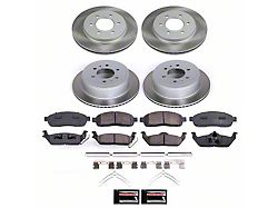 PowerStop Semi-Coated 6-Lug Brake Rotor and Pad Kit; Front and Rear (04-08 4WD F-150)