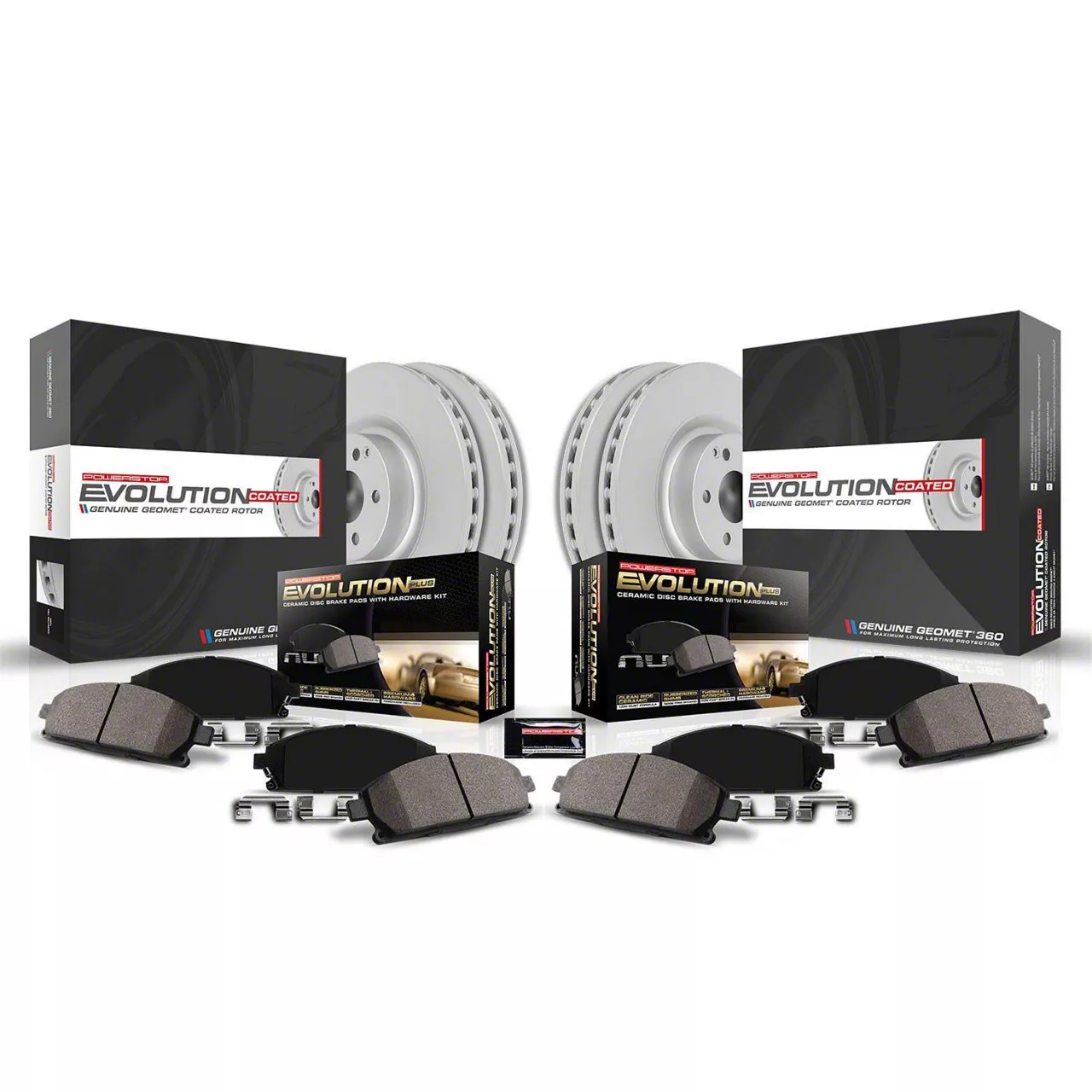 PowerStop Z17 Evolution Plus 6-Lug Brake Rotor and Pad Kit; Front and Rear (21-24 F-150 w/ 336mm Rear Rotors)