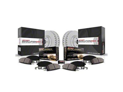 PowerStop Z17 Evolution Plus 6-Lug Brake Rotor and Pad Kit; Front and Rear (21-25 F-150 w/ 350mm Rear Rotors)