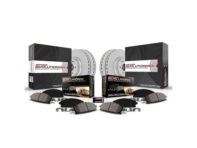 PowerStop Z17 Evolution Plus 6-Lug Brake Rotor and Pad Kit; Front and Rear (21-24 F-150 w/ 350mm Rear Rotors)