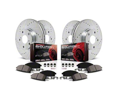PowerStop Z23 Evolution Sport 6-Lug Brake Rotor and Pad Kit; Front and Rear (21-25 F-150 w/ 336mm Rear Rotors)