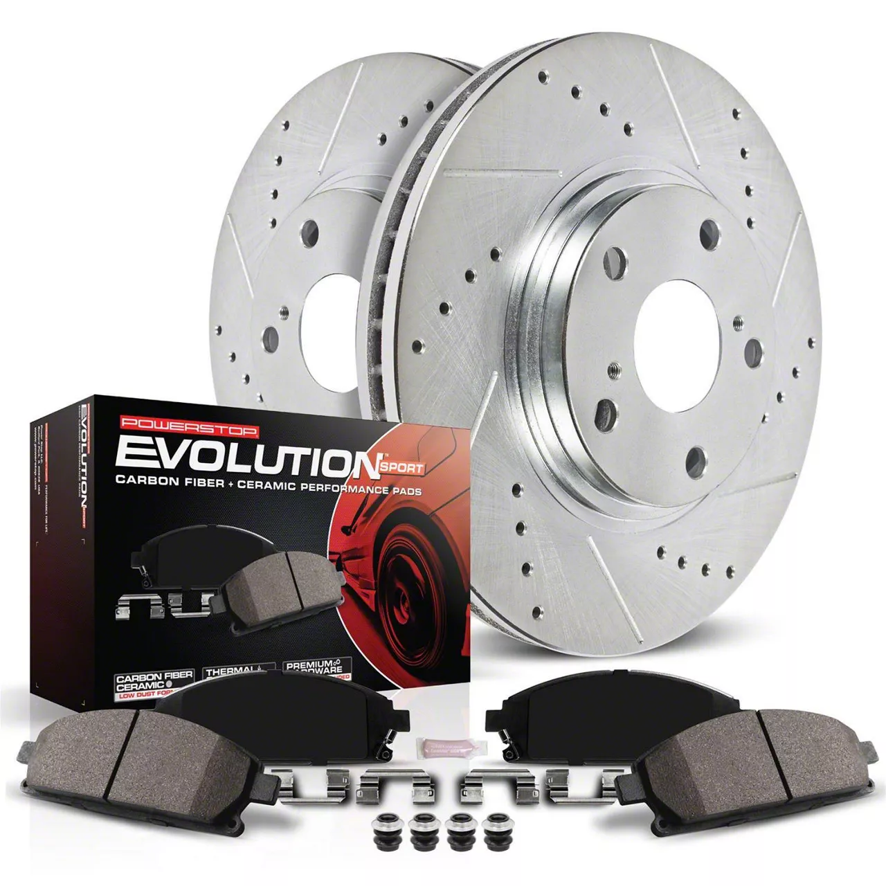 PowerStop Z23 Evolution 6-Lug Brake Rotor and Pad Kit; Rear (21-24 F-150 w/ 350mm Rear Rotors)
