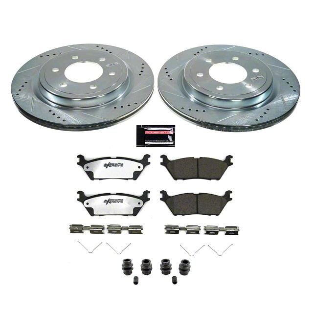 PowerStop Z36 Extreme Truck and Tow 6-Lug Brake Rotor and Pad Kit; Rear (21-24 F-150 w/ 336mm Rear Rotors)