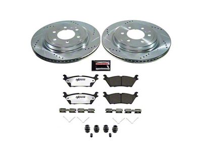 PowerStop Z36 Extreme Truck and Tow 6-Lug Brake Rotor and Pad Kit; Rear (21-24 F-150 w/ 350mm Rear Rotors)