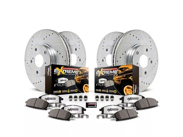 PowerStop Z36 Extreme Truck and Tow 6-Lug Brake Rotor and Pad Kit; Front and Rear (21-24 F-150 w/ 350mm Rear Rotors)