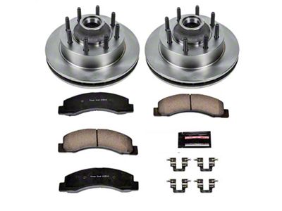 PowerStop OE Replacement 8-Lug Brake Rotor and Pad Kit; Front (03-04 2WD F-250 Super Duty)