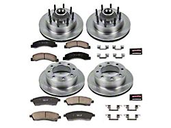 PowerStop OE Replacement 8-Lug Brake Rotor and Pad Kit; Front and Rear (03-04 2WD F-250 Super Duty)