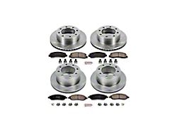 PowerStop OE Replacement 8-Lug Brake Rotor and Pad Kit; Front and Rear (05-Early 07 4WD F-250 Super Duty)