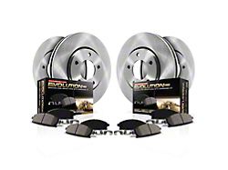 PowerStop OE Replacement 8-Lug Brake Rotor and Pad Kit; Front and Rear (Late 99-04 4WD F-250 Super Duty)