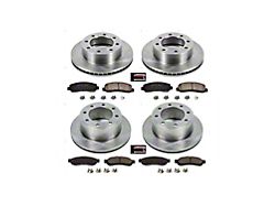 PowerStop OE Replacement 8-Lug Brake Rotor and Pad Kit; Front and Rear (Late 07-08 4WD F-250 Super Duty)