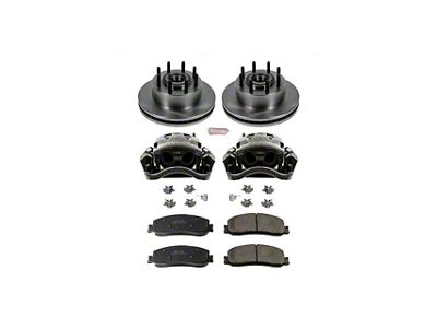 PowerStop OE Replacement 8-Lug Brake Rotor, Pad and Caliper Kit; Front (2012 2WD F-250 Super Duty)