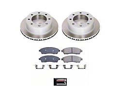 PowerStop Semi-Coated 8-Lug Brake Rotor and Pad Kit; Rear (99-04 F-250 Super Duty)