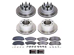 PowerStop Semi-Coated 8-Lug Brake Rotor and Pad Kit; Front and Rear (09-Early 10 2WD F-250 Super Duty)