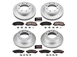 PowerStop Z17 Evolution Plus 8-Lug Brake Rotor and Pad Kit; Front and Rear (Late 07-08 4WD F-250 Super Duty)