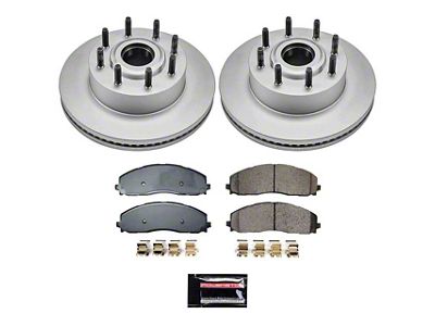 PowerStop Z17 Evolution Plus 8-Lug Brake Rotor and Pad Kit; Front (23-25 2WD F-250 Super Duty)