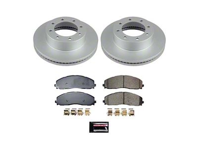 PowerStop Z17 Evolution Plus 8-Lug Brake Rotor and Pad Kit; Front (23-25 4WD F-250 Super Duty)