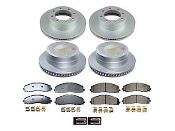 PowerStop Z17 Evolution Plus 8-Lug Brake Rotor and Pad Kit; Front and Rear (23-25 4WD F-250 Super Duty)
