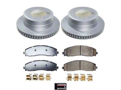 PowerStop Z17 Evolution Plus 8-Lug Brake Rotor and Pad Kit; Rear (23-25 F-250 Super Duty)