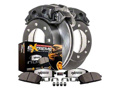 PowerStop Z36 Extreme Medium Duty Truck and Tow 8-Lug Brake Rotor, Pad and Caliper Kit; Front (13-16 4WD F-250 Super Duty)