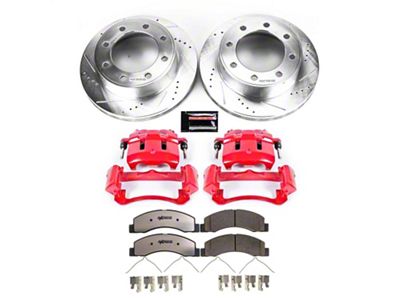 PowerStop Z36 Extreme Truck and Tow 8-Lug Brake Rotor, Pad and Caliper Kit; Front (Late 99-04 4WD F-250 Super Duty)