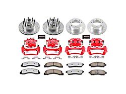 PowerStop Z36 Extreme Truck and Tow 8-Lug Brake Rotor, Pad and Caliper Kit; Front and Rear (Late 00-02 2WD F-250 Super Duty w/ 4-Wheel ABS)