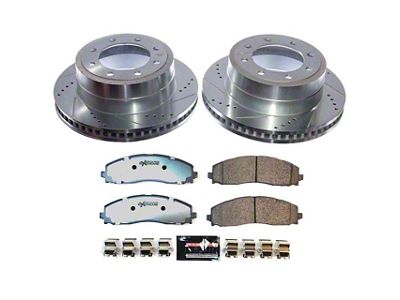 PowerStop Z36 Extreme Truck and Tow 8-Lug Brake Rotor and Pad Kit; Rear (23-25 F-250 Super Duty)