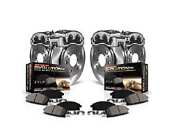 PowerStop OE Replacement 8-Lug Brake Rotor, Pad and Caliper Kit; Front and Rear (Late 00-04 4WD F-350 Super Duty SRW)