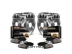 PowerStop OE Replacement 8-Lug Brake Rotor, Pad and Caliper Kit; Front and Rear (Mid 2010 4WD F-350 Super Duty SRW)