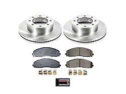 PowerStop OE Replacement 8-Lug Brake Rotor and Pad Kit; Front (23-26 4WD F-350 Super Duty)