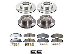 PowerStop OE Replacement 8-Lug Brake Rotor and Pad Kit; Front and Rear (23-26 4WD F-350 Super Duty SRW)