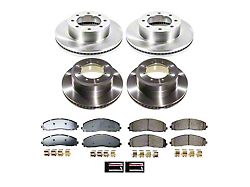 PowerStop OE Replacement 8-Lug Brake Rotor and Pad Kit; Front and Rear (23-26 4WD F-350 Super Duty DRW)
