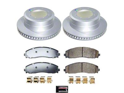 PowerStop Z17 Evolution Plus 8-Lug Brake Rotor and Pad Kit; Rear (23-25 F-350 Super Duty DRW)