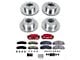 PowerStop Z23 Evolution 8-Lug Brake Rotor, Pad and Caliper Kit; Front and Rear (13-22 4WD F-350 Super Duty SRW)