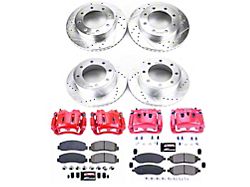 PowerStop Z23 Evolution Sport 8-Lug Brake Rotor, Pad and Caliper Kit; Front and Rear (05-Early 07 4WD F-350 Super Duty SRW)